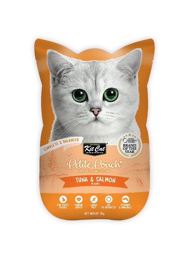 كيت كات طعام القطط الرطب بالتونة والسلمون من بيتي باوتش - 70 غرام (عبوة من 24 كيسًا) - Image 2